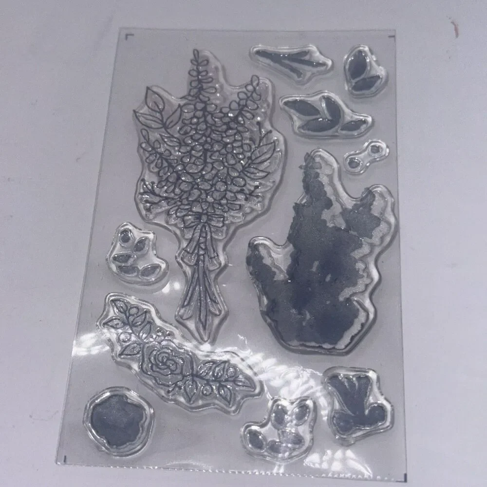 Stampin' Up! Lots of Lavender Photopolymer Stamp Set - 11 Pieces floral shadow